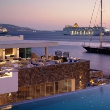 myconos riviera, pool club lafs restaurant, hotel
