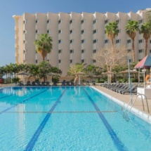 prima music eilat, pool area, hotel