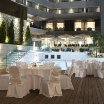 galaxy hotel pool area, hotel