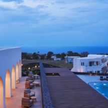 orama hotel, pool area view, hotel